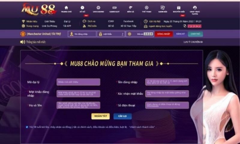 Đăng ký mu88 casino