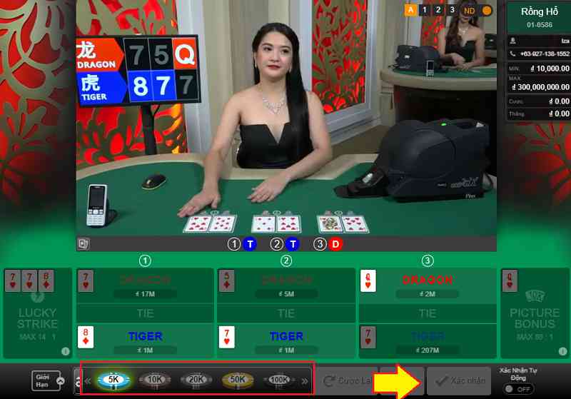 Game Rồng Hổ có luật chơi khá dễ hiểu